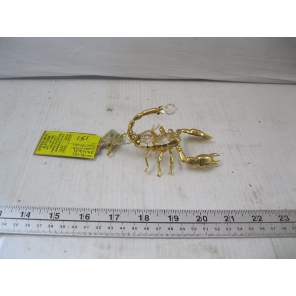 DECORATIVE 24KT GOLD PLATED SWAROVSKI SCORPION