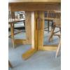Image 4 : SOLID WOOD DINING TABLE W/4 WOODEN CHAIRS & 2 LEAVES