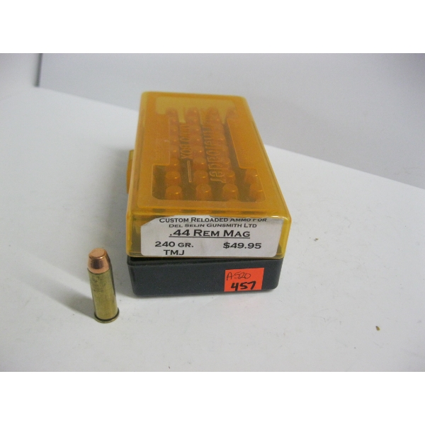 CUSTOM RELOADED .44 REM MAG 240GR TMJ|1X50 CARTRIDGES