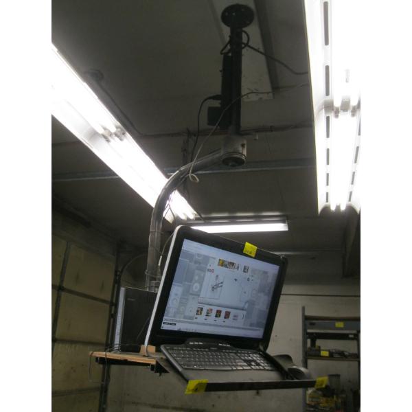 HP ALL IN ONE COMPUTER ON HANGING SWIVEL MOUNT