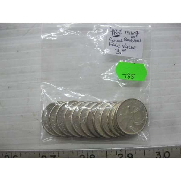 PRE-1967 CDN COINS - $3 FACE VALUE