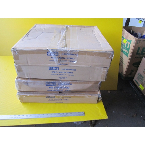 4 WIRE CARTON STAND DIVIDERS HANDLE KITS W/2 BOTTOM SHELF DIVIDERS