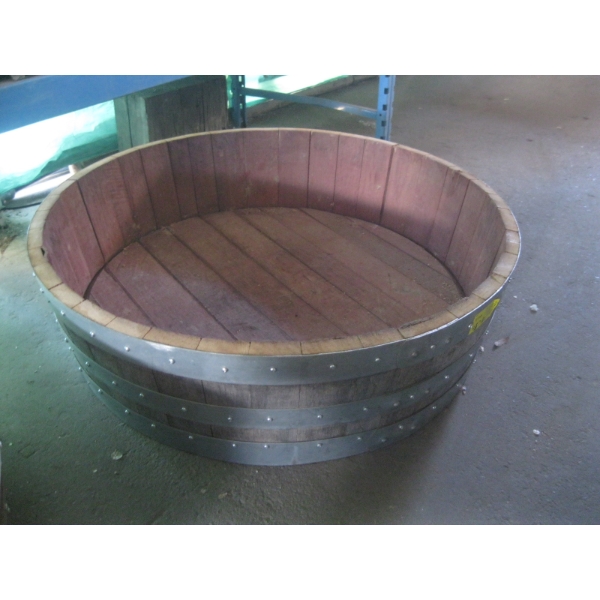 QUARTER SIZE CUT OFF OAK BARRELL