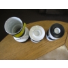 Image 3 : 3 WEST GERMAN KPM BLACK & WHITE VASE & CANDLEHOLDERS
