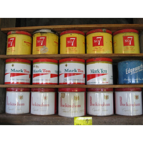 COLLECTOR TOBACCO TINS - 1 MISSING LID