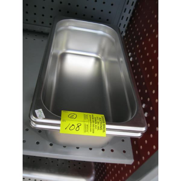 2 - 4" DEEP 1/3 SIZE PANS