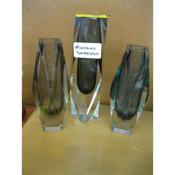 3 MURANO SAMORSA VASES