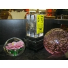Image 1 : 2 GLASS PAPER WEIGHTS & A DECORATIVE CRYSTAL SPIDER