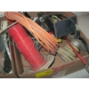 Image 4 : 2 BOXES OF MISC. TRAILER WIRING PARTS, LAWNMOWER WHEELS, ETC.