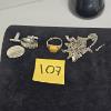 Image 10 : ASST'D JEWELLERY - RINGS, PENDANTS, CUFFLINKS, BRACELET & CHAIN