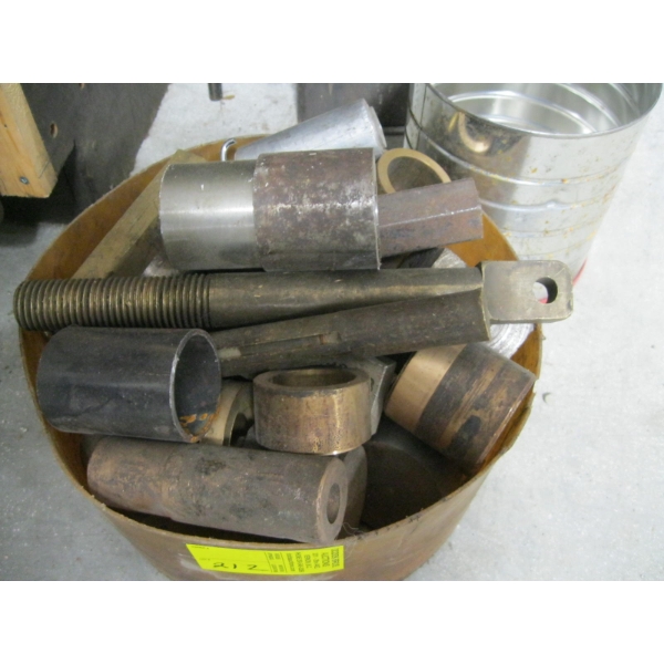 CONTAINER OF ASST. BRASS PIPE PIECES, ETC.
