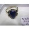 Image 4 : STERLING SILVER RING W/BLUE STONE & MATCHING PENDANT, SZ 8 1/2
