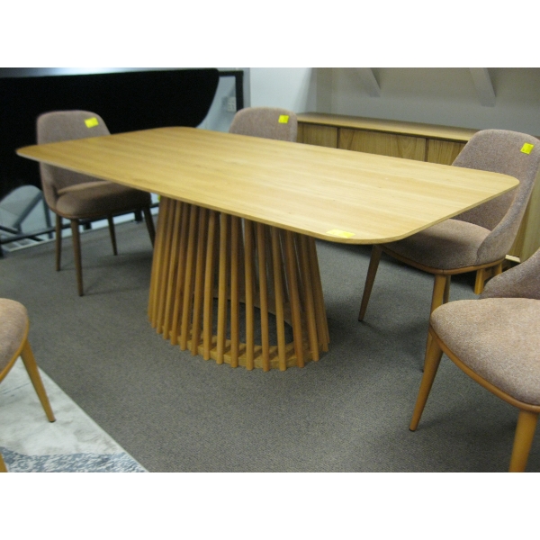 SINGLE PEDESTAL CASA OAK TABLE, 200CM