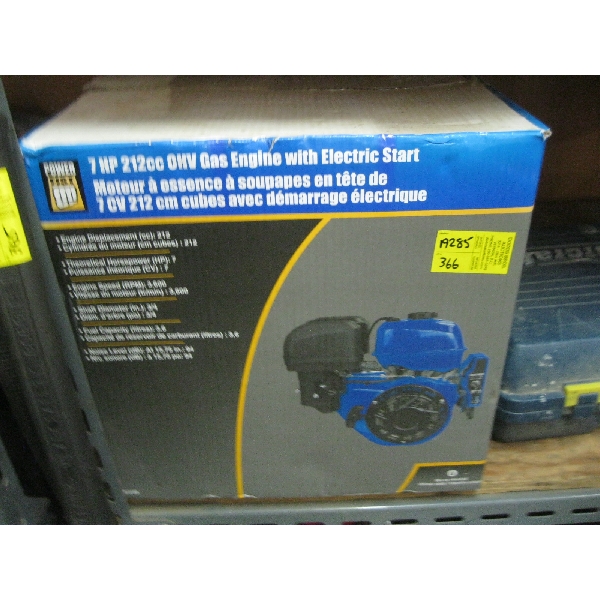 NEW 7HP GAS ENGINE W/ELECTRIC START