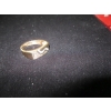 Image 3 : 10KT RING WAVE DESIGN W/SMALL DIAMONDS - 5G - SZ 10 1/2