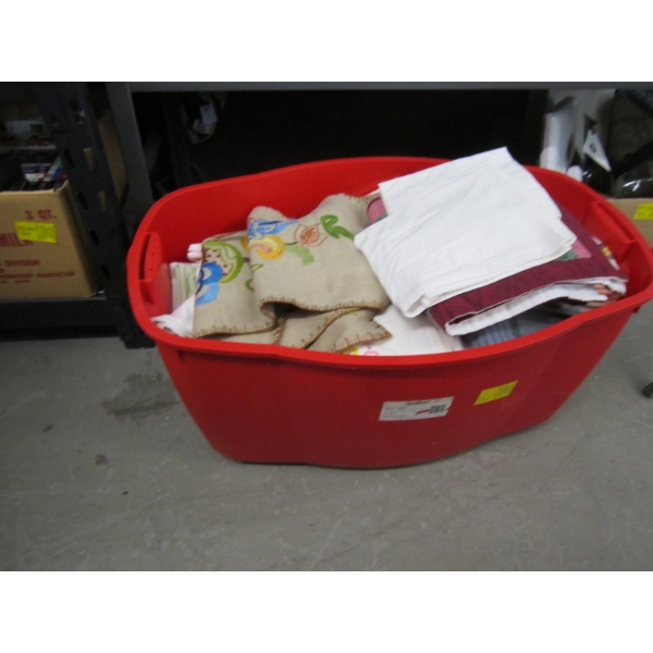 LG. BIN OF ASST. BEDDING, ETC.