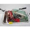 Image 2 : ROASTER PAN HOLDER W/ALUMINUM ROASTER PANS & UTENSILS