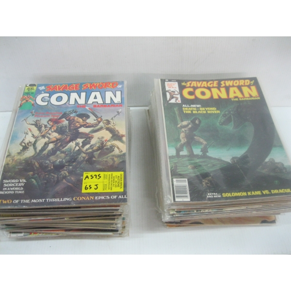 MARVEL COMICS - THE SAVAGE SWORD OF CONAN, #s1-55 WITH DOUBLES