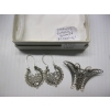 Image 2 : STERLING BUTTERFLY & BROACH W/PAIR OF EARRINGS