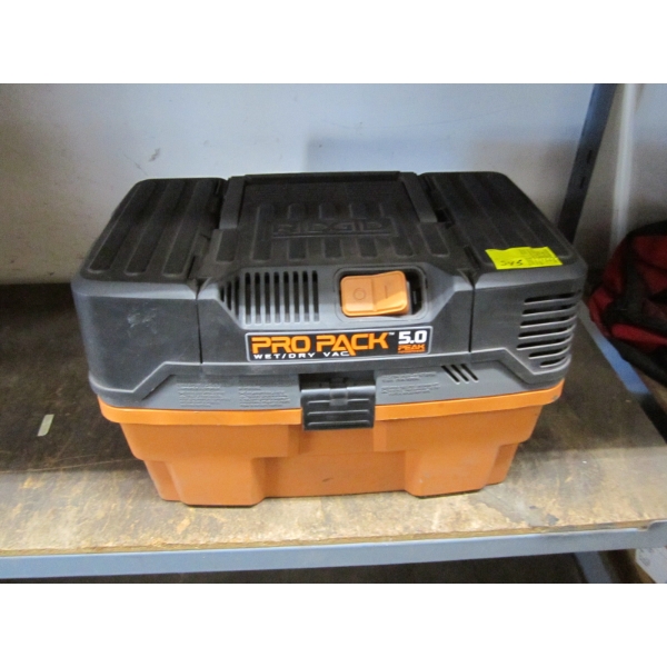 PRO PACK WET/DRY VAC - 5.0 PEAK HP