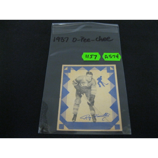 1937 O PEE CHEE HOCKEY CARD - REGINALD HAMILTON, SERIES E #137