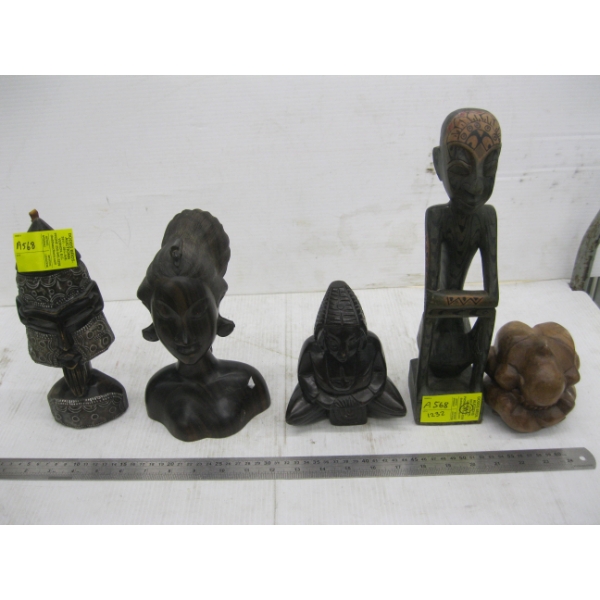 5 WOOD CARVINGS