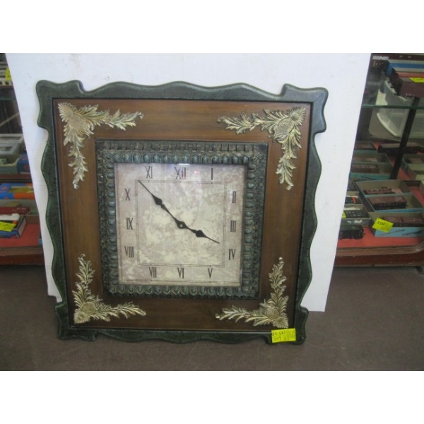 LG. WOODEN CLOCK