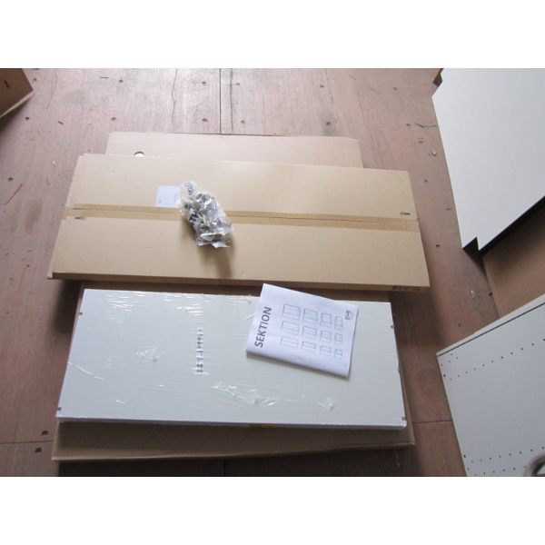 NEW IKEA CABINET 36X14 3/4X40" - COMPLETE W/HINGES, DOORS & SHELVES