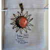 Image 1 : .925 SILVER LG. PENDANT - SUN MOON W/PINK STONE