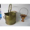 Image 2 : COPPER BOILER, COPPER BASKET & A BRASS COAL BUCKET