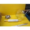 Image 3 : GLASSWARE, MARBLE ROLLING PIN & LIDDED CANDY DISH