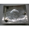 Image 2 : LG. NAVAJO SILVER BELT BUCKLE W/PAINTED STONE
