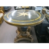 Image 1 : LG. DECORATIVE ROUND TABLE W/INLAY & UNIQUE CLAWFOOT BASE