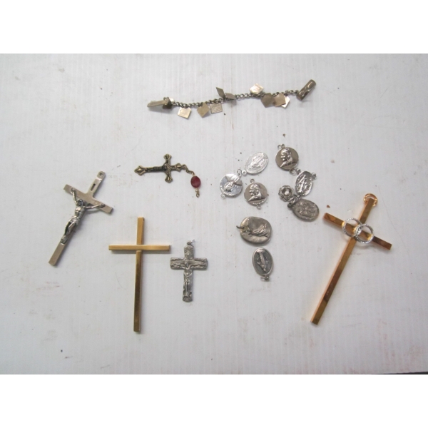 SM. BAG OF CROSSES & CHARM BRACELETS
