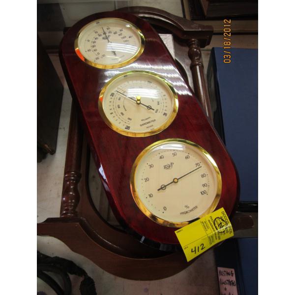 BAROMETER & A WALL MOUNT CLOCK