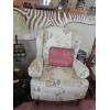 Image 3 : 3 SEAT CURVED SOFA & 2 MATCHING WINGBACK CHAIRS