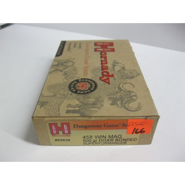 HORNADY .458 WIN MAG 500GRS |1X20 CARTRIDGES