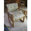 Image 1 : WOOD FRAMED UPHOLSTERED ARMCHAIR