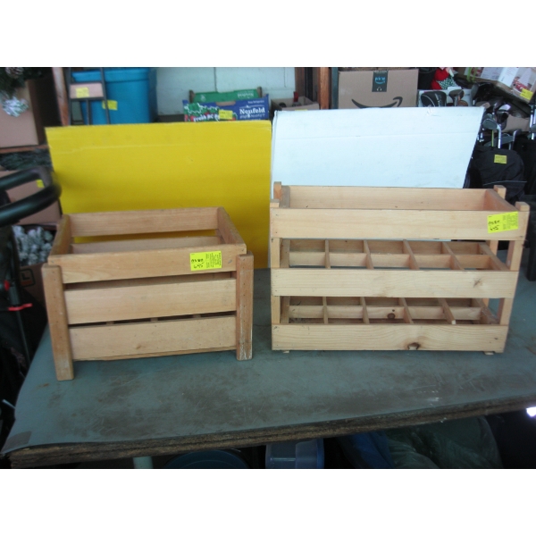 2 WOODEN CRATES