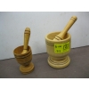 Image 1 : 2 WOODEN MORTAR & PESTLES