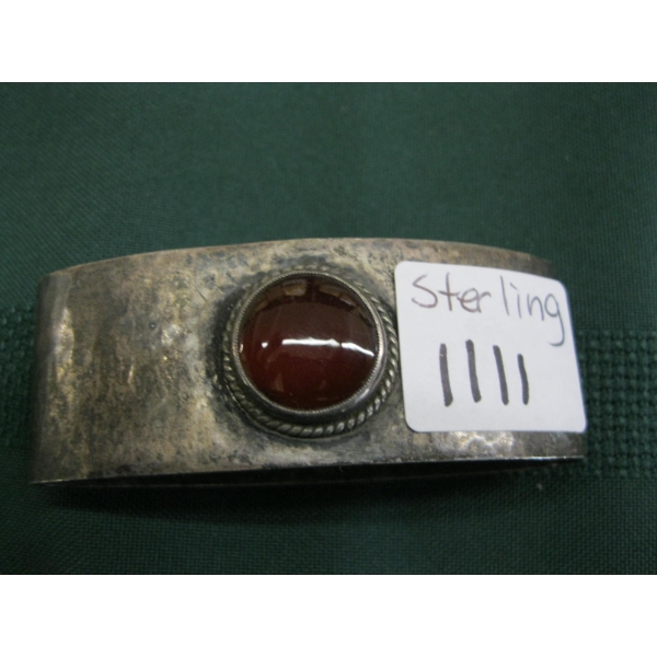 STERLING SILVER W/STONE, SIGNED DOROTHY