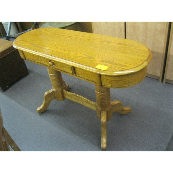 OVAL OAK HALL TABLE