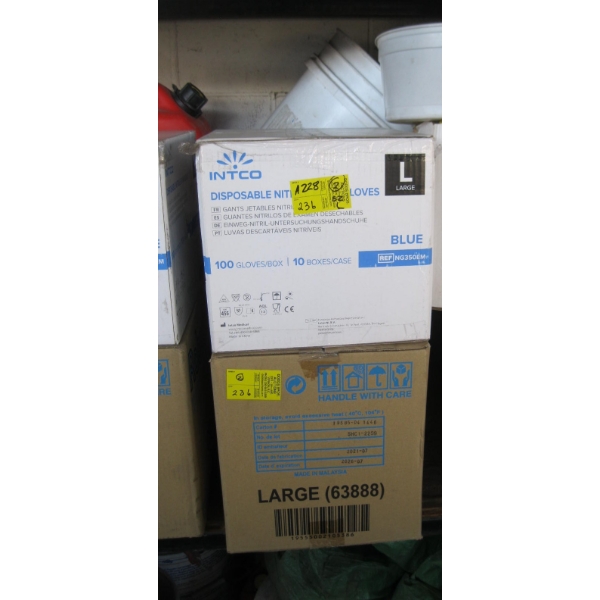 2 BOXES OF SZ. L DISPOSABLE GLOVES