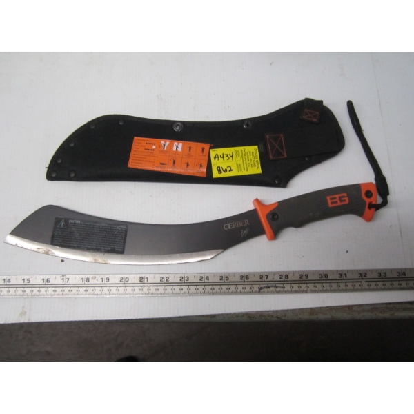 GERBER BUSH/MACHETE KNIFE W/SHEATH