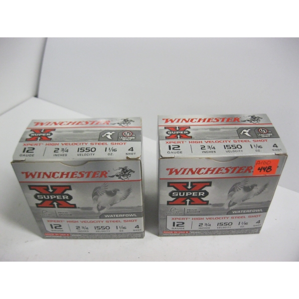 WINCHESTER 12GA HIGH VELOCITY STEEL SHOT|2X25 SHOTGUN SHELLS