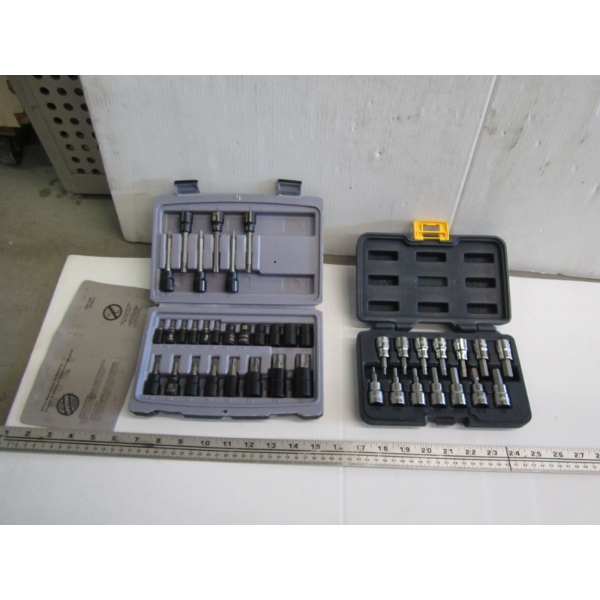STANLEY PROFESSIONAL GRADE RATCHET BIT SET & A MASTERCRAFT RATCHET ALLEN KEY SET