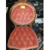 Image 1 : BALLOON BACK DIAMOND TUFT WOOD FRAME CHAIR