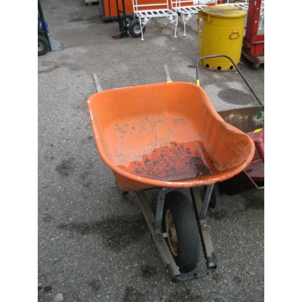 ORANGE WHEELBARROW