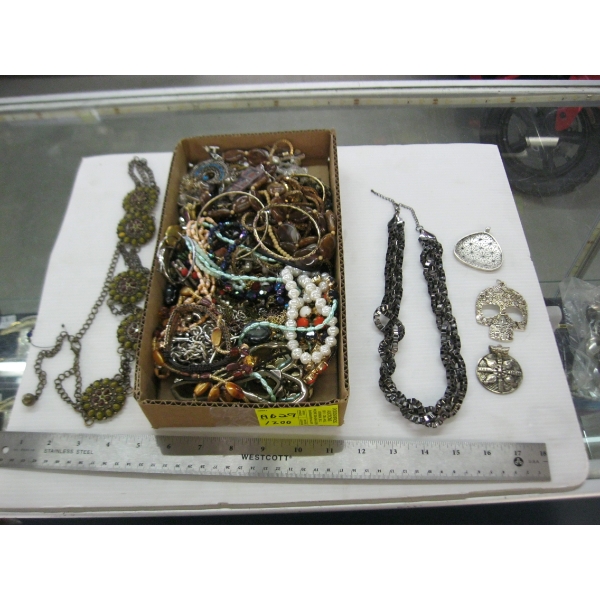 BOX OF COSTUME JEWELLERY