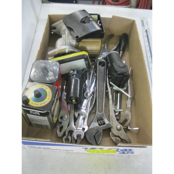 HAND TOOLS, BATTERIES, PUMP, ETC.